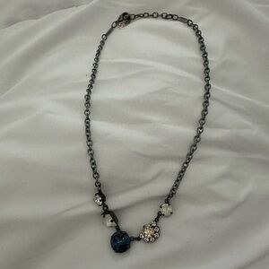 Sabika Blue and Silver Necklace